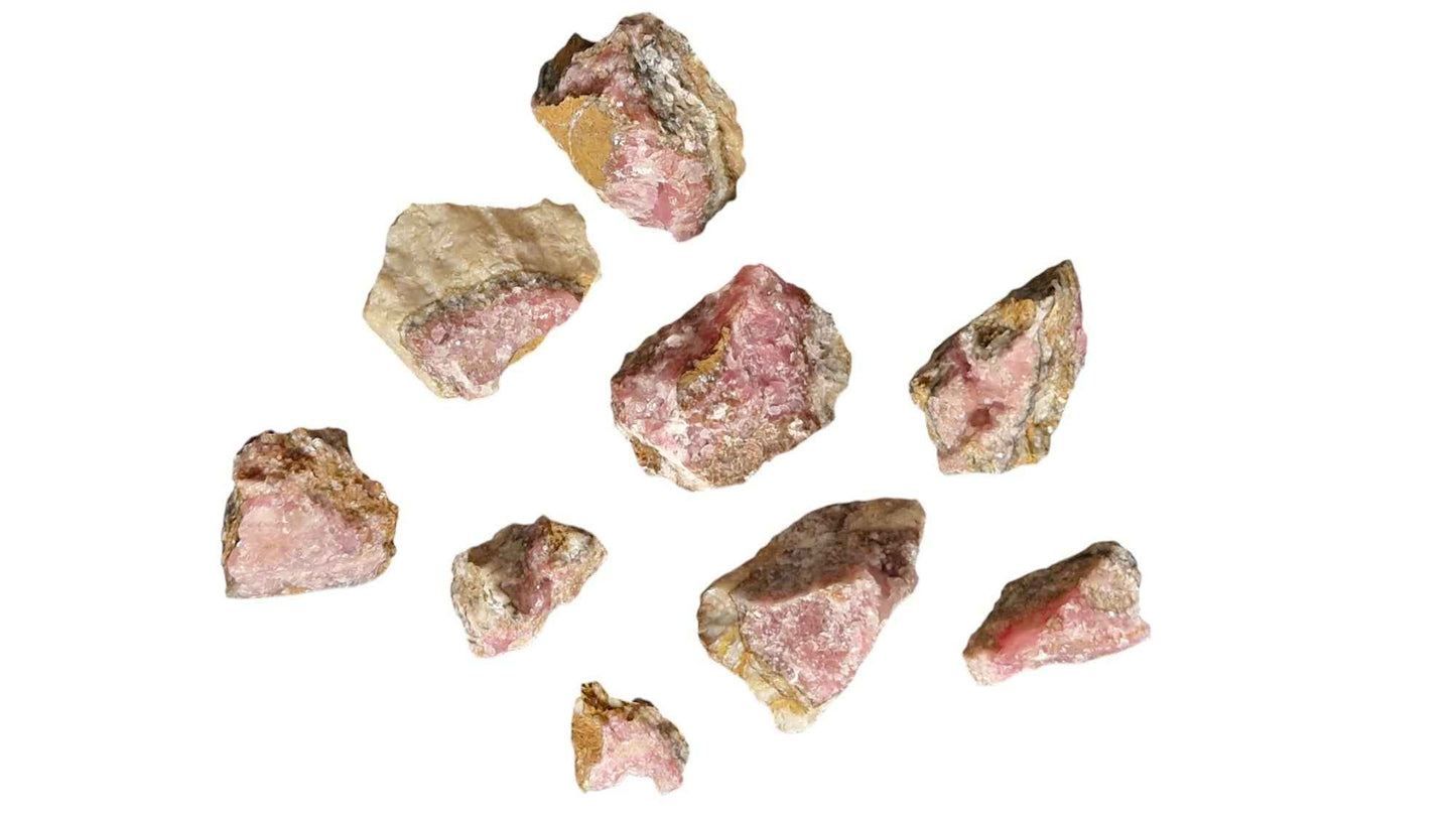 Cobaltoan Calcite Collection - 9pcs - authentic fossil specimen, natural history by Fossils NH