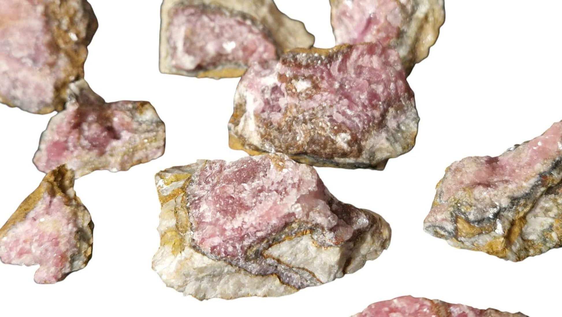 Cobaltoan Calcite Collection - 9pcs - authentic fossil specimen, natural history by Fossils NH